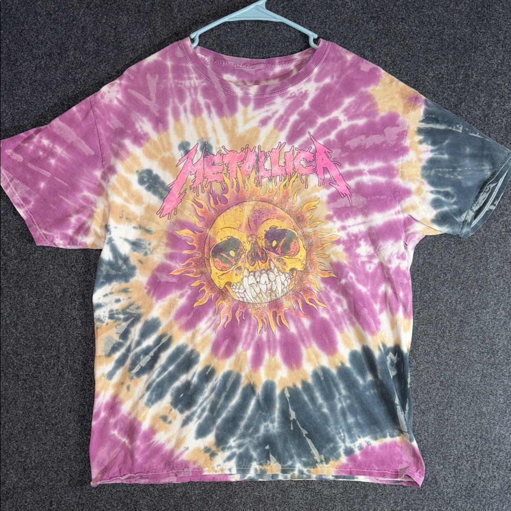 Metallica Tie Dye T-Shirt Size Medium